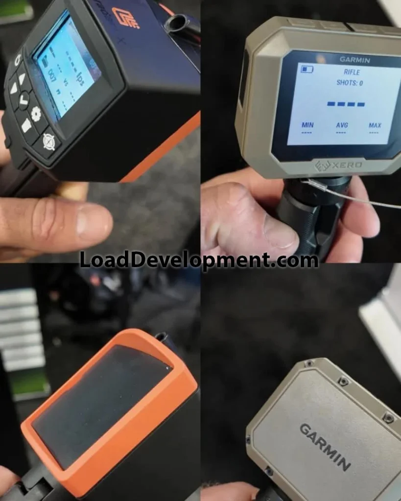 garmin_xero_vs Garmin Xero C1 compared to a Labradar LX.
