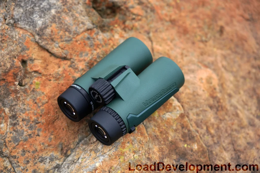 Vector Continental 10x42 ED binoculars for bird watching or wildlife.