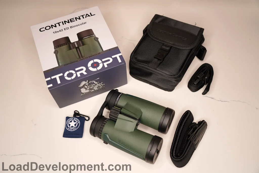 Unboxing of Vector Continental 10x42 ED Binocular showing what is included.